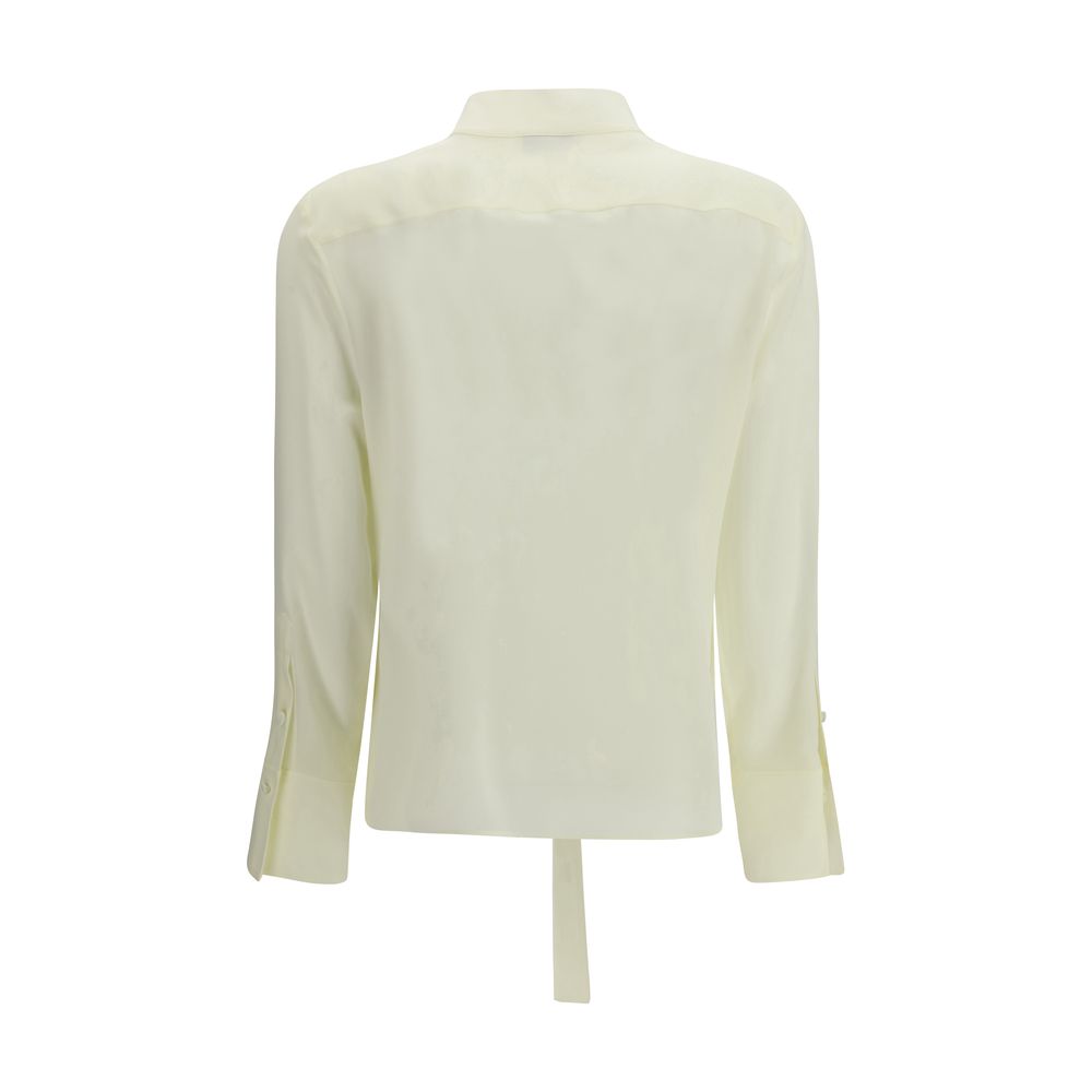 Alexander McQueen Zweifarbige Seidenbluse