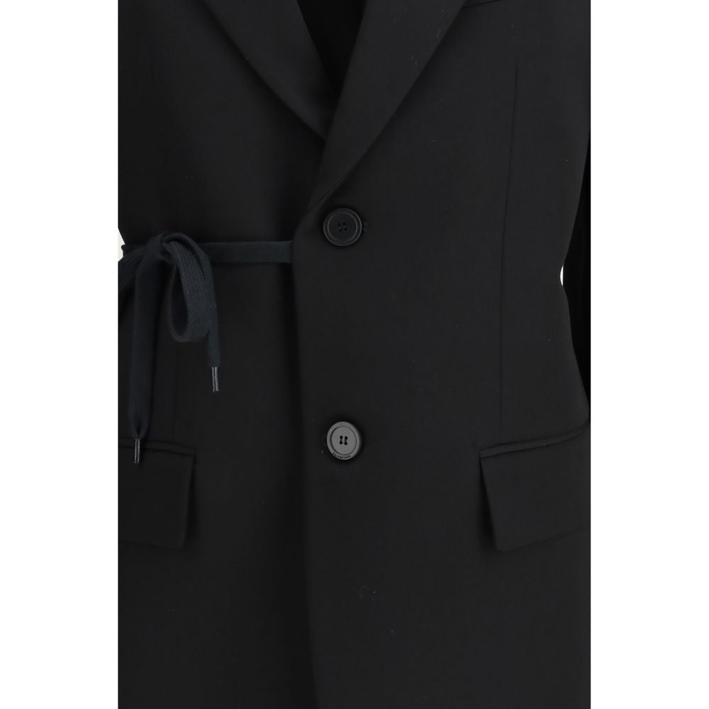 Balenciaga Schwarze Wolljacken und Mäntel
