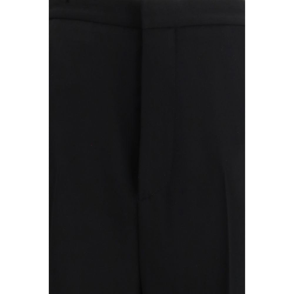 Balenciaga Black Cotton -Tailored Trousers