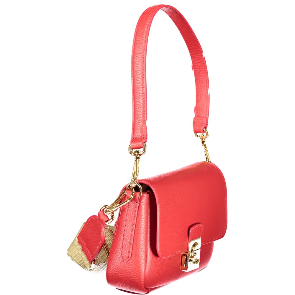 Coccinelle C-Me Lock Rote Leder-Handtasche – Produktansicht 3 | Arca Lucia