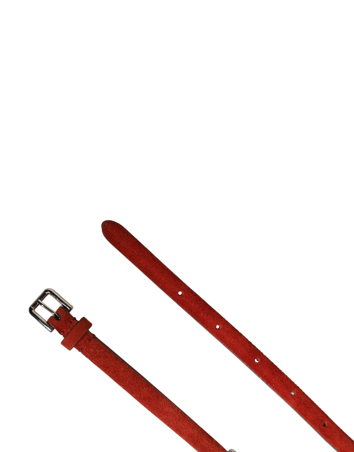 Dolce & Gabbana Cintura con cristalli con catena, colore rosso, in velluto e ottone