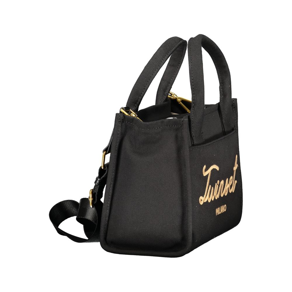 Borsa a mano Twinset in cotone nero da donna