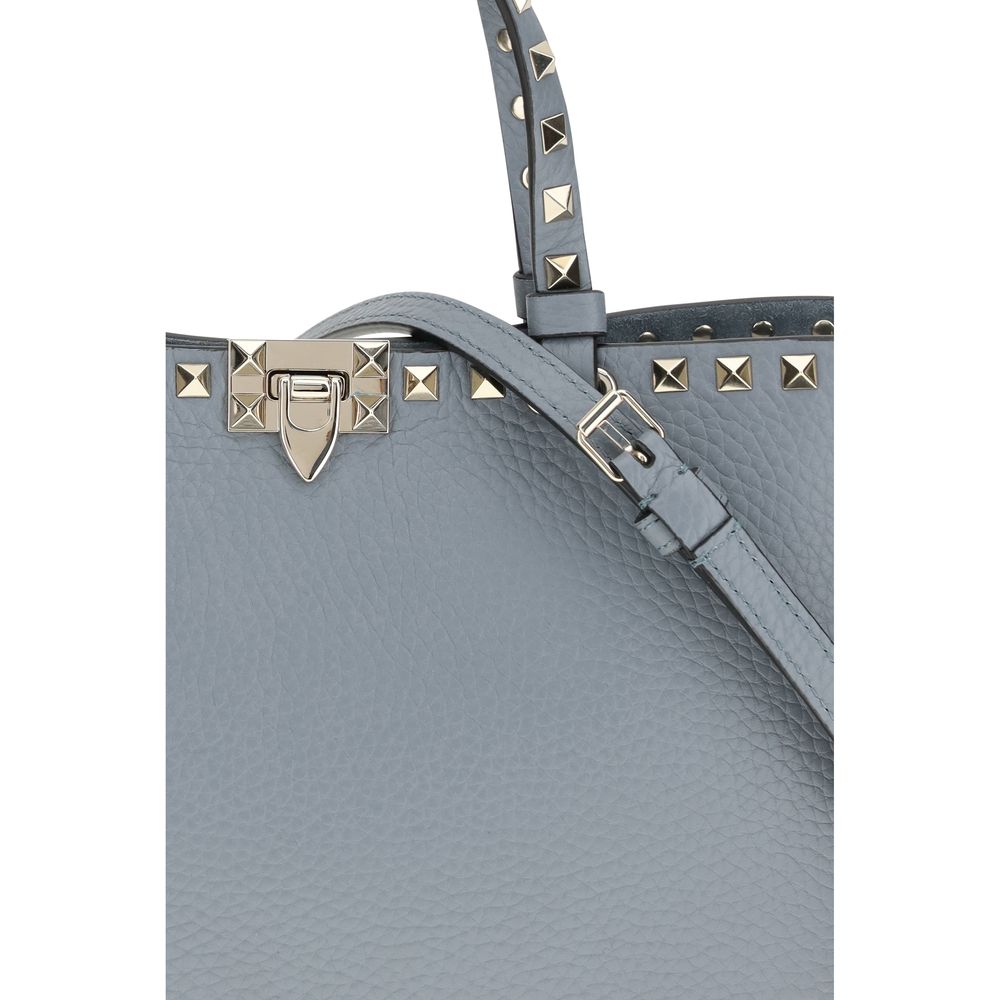 Valentino Garavani Schultertasche aus blauem Kalbsleder Bos Taurus