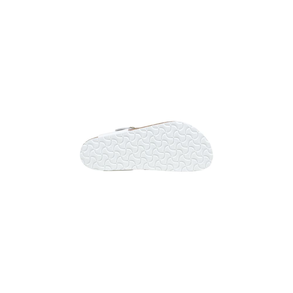 Birkenstock Weiße flache Sandalen aus Leder