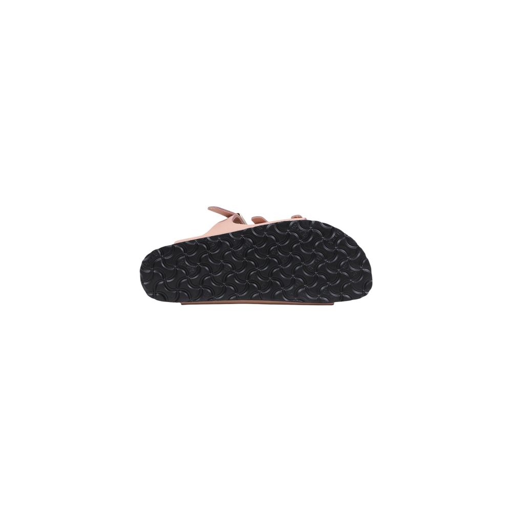 Birkenstock Mehrfarbige flache Ledersandalen