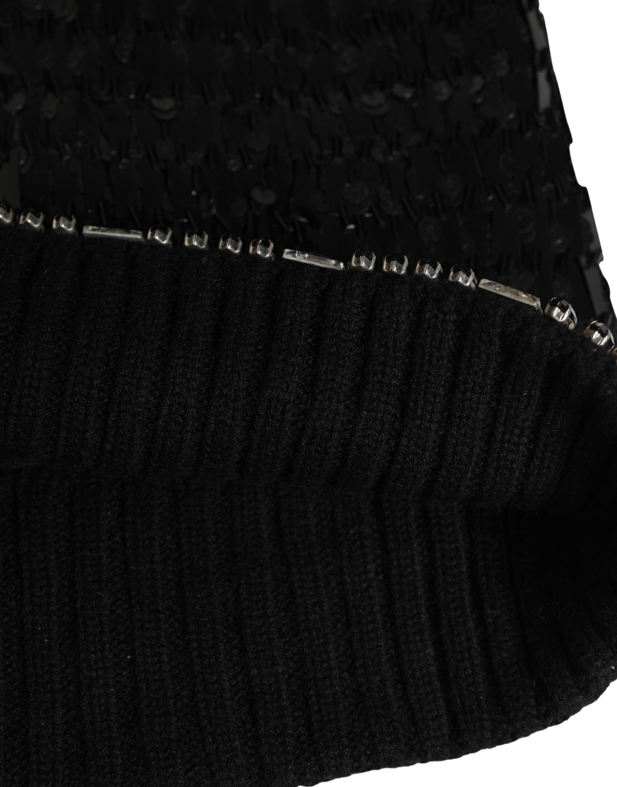 Dolce & Gabbana Cappello con cristalli, colore nero, in lana vergine e vetro