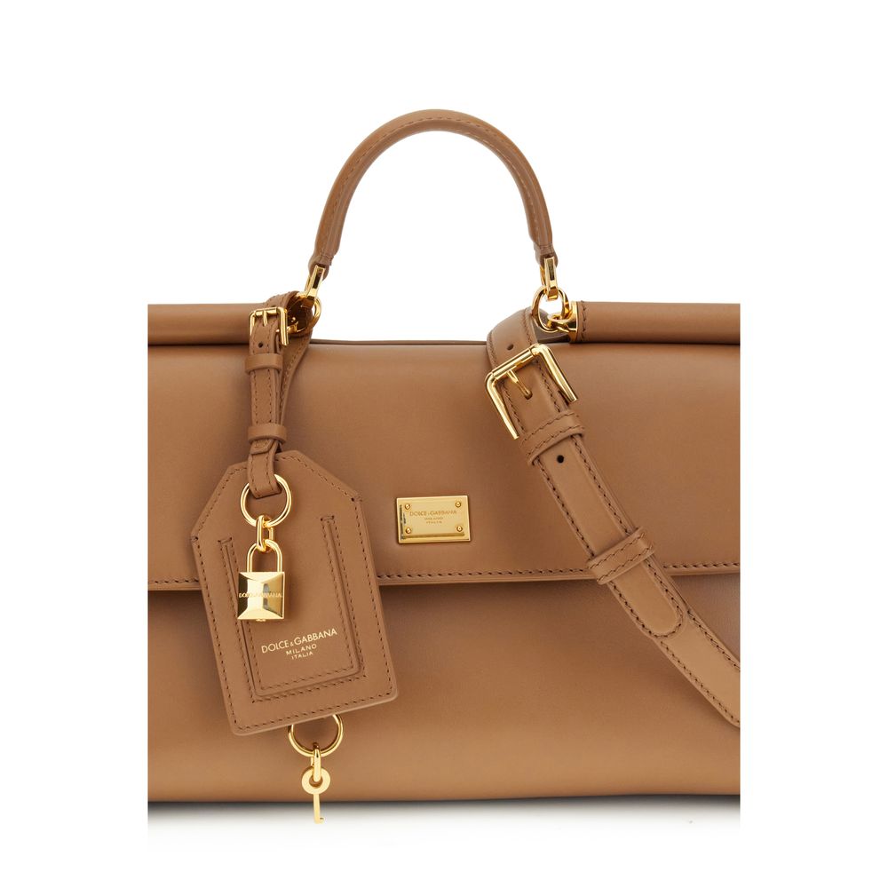 Dolce & Gabbana Beige Calf Leather Bos Taurus Handbag