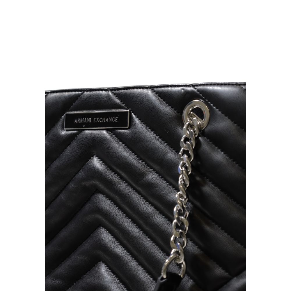 Armani Exchange Schwarze Handtasche aus Polyester