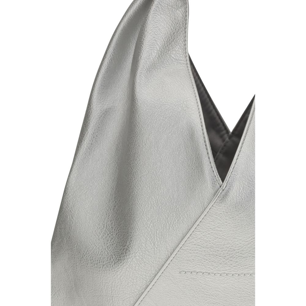 MM6 Silberne Handtasche aus Polyethylen