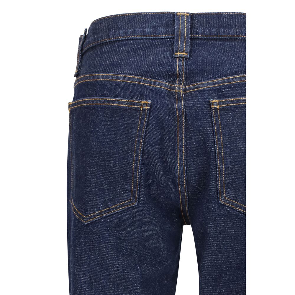 Khaite Blaue Jeans aus Baumwolle im geraden Schnitt
