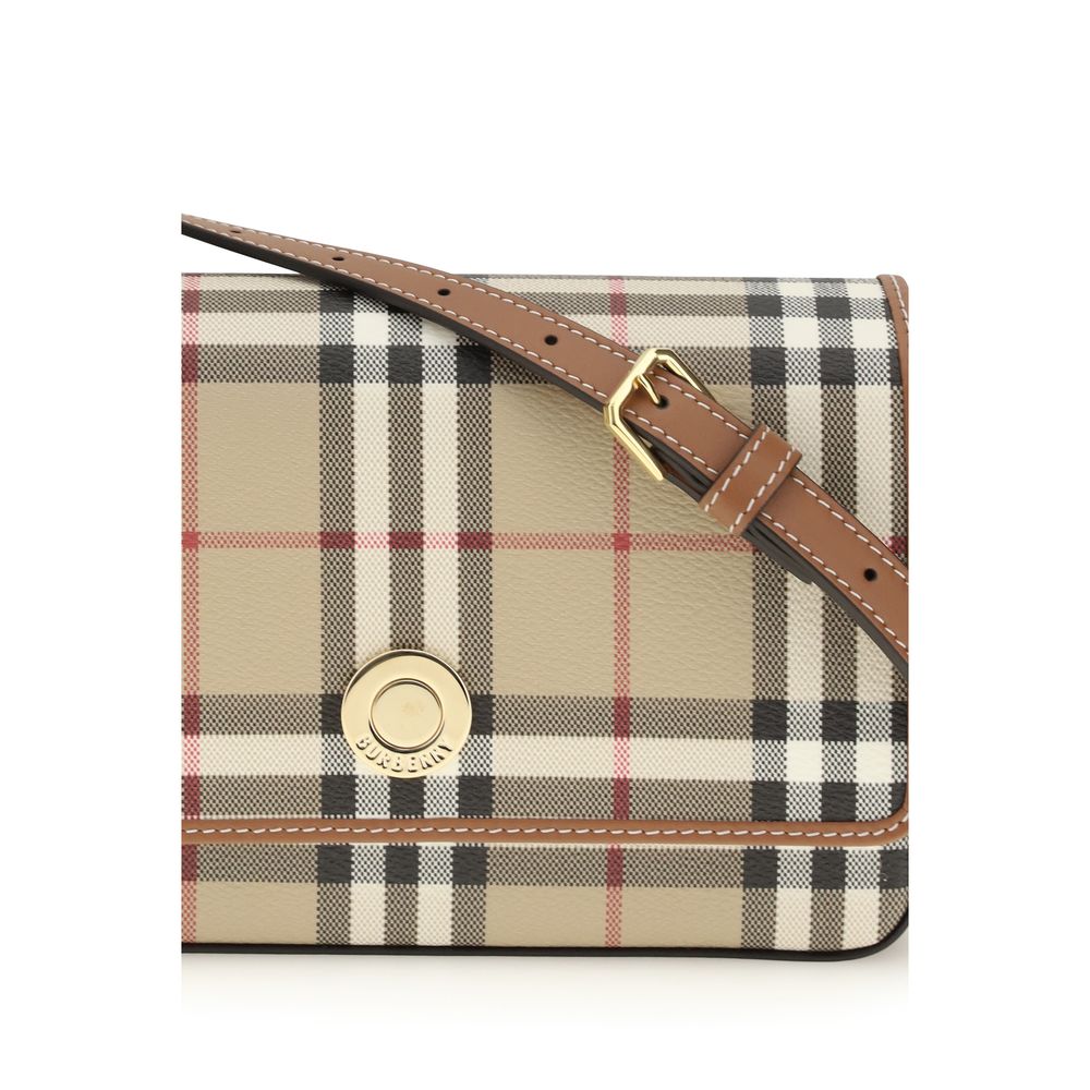 Burberry Hampshire Mini Beige karierte Schultertasche