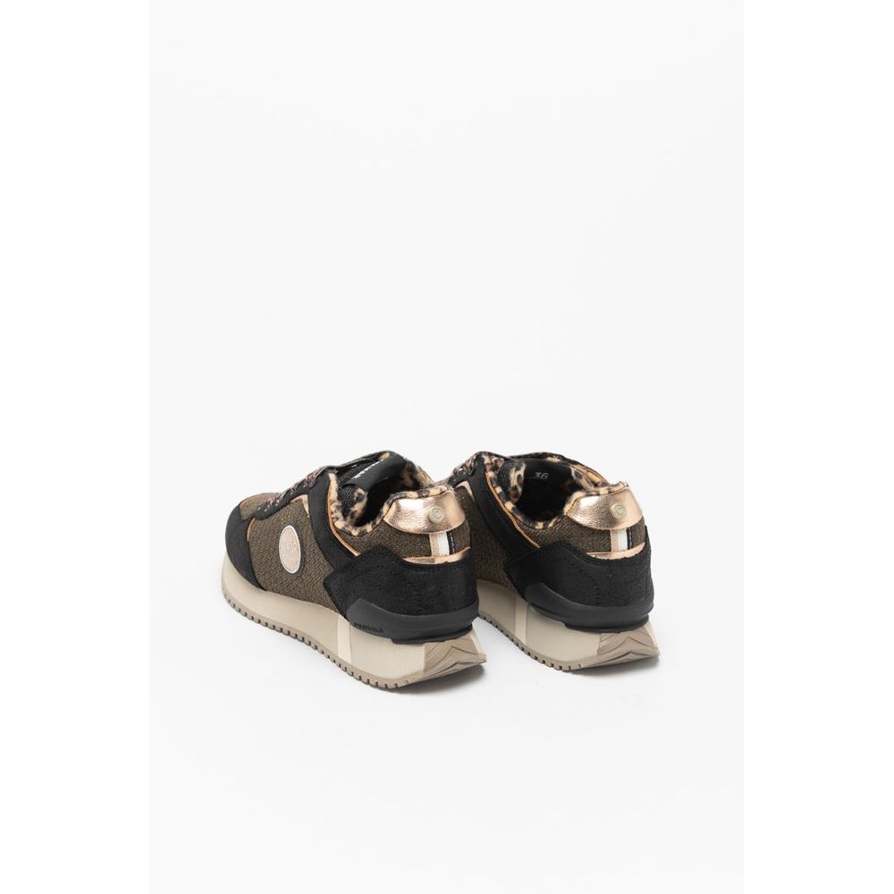 Colmar Schokoladenbraun-Schwarze Sneaker aus Polyurethan