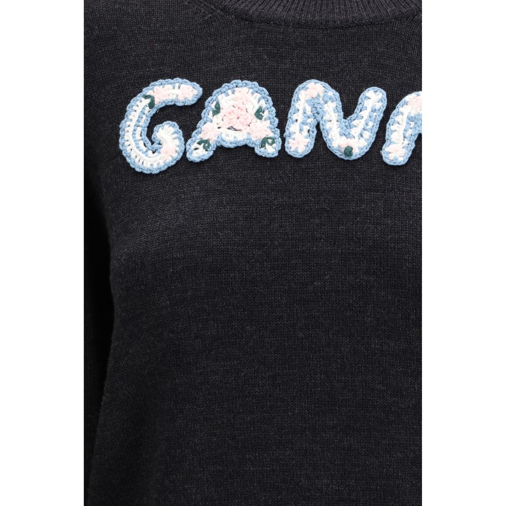 Ganni Grauer Oves Aries Wollpullover