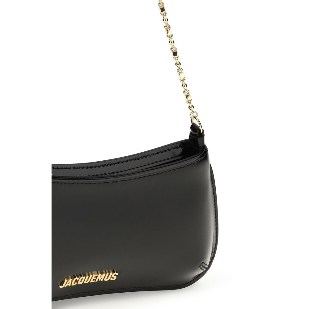 Jacquemus Schwarze Bos Taurus Kalbsleder Schultertasche