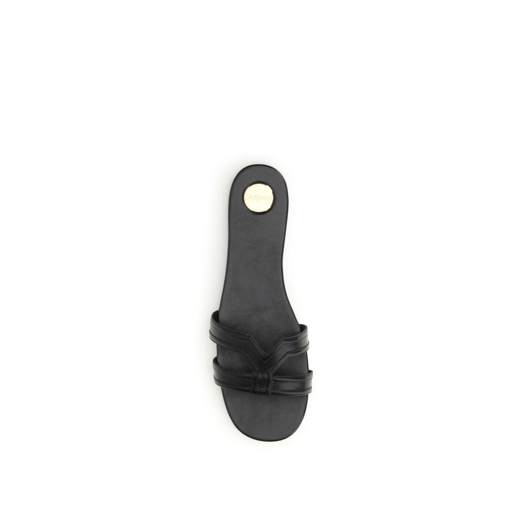 Saint Laurent Schwarze Bos Taurus Sandalen aus Kalbsleder