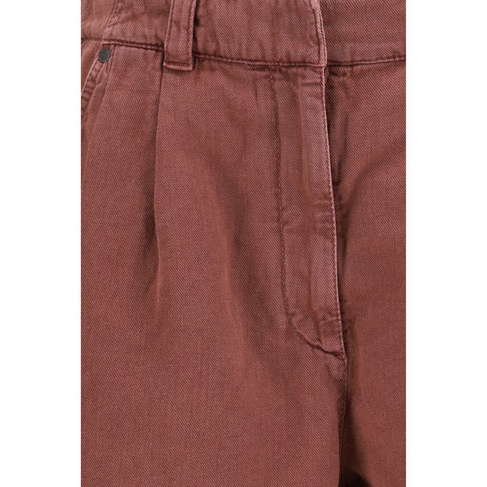 Brunello Cucinelli Braune Baumwoll-Bermudashorts