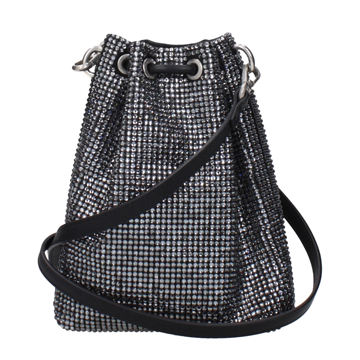 Jimmy Choo Schwarze Satin-Umhängetasche – Produktansicht 3 | Arca Lucia