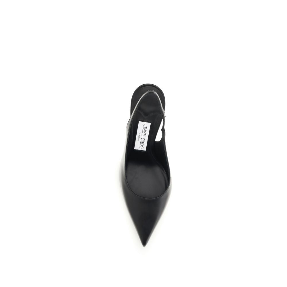Jimmy Choo Schwarze Bos Taurus Kalbsleder Plateau-Pumps