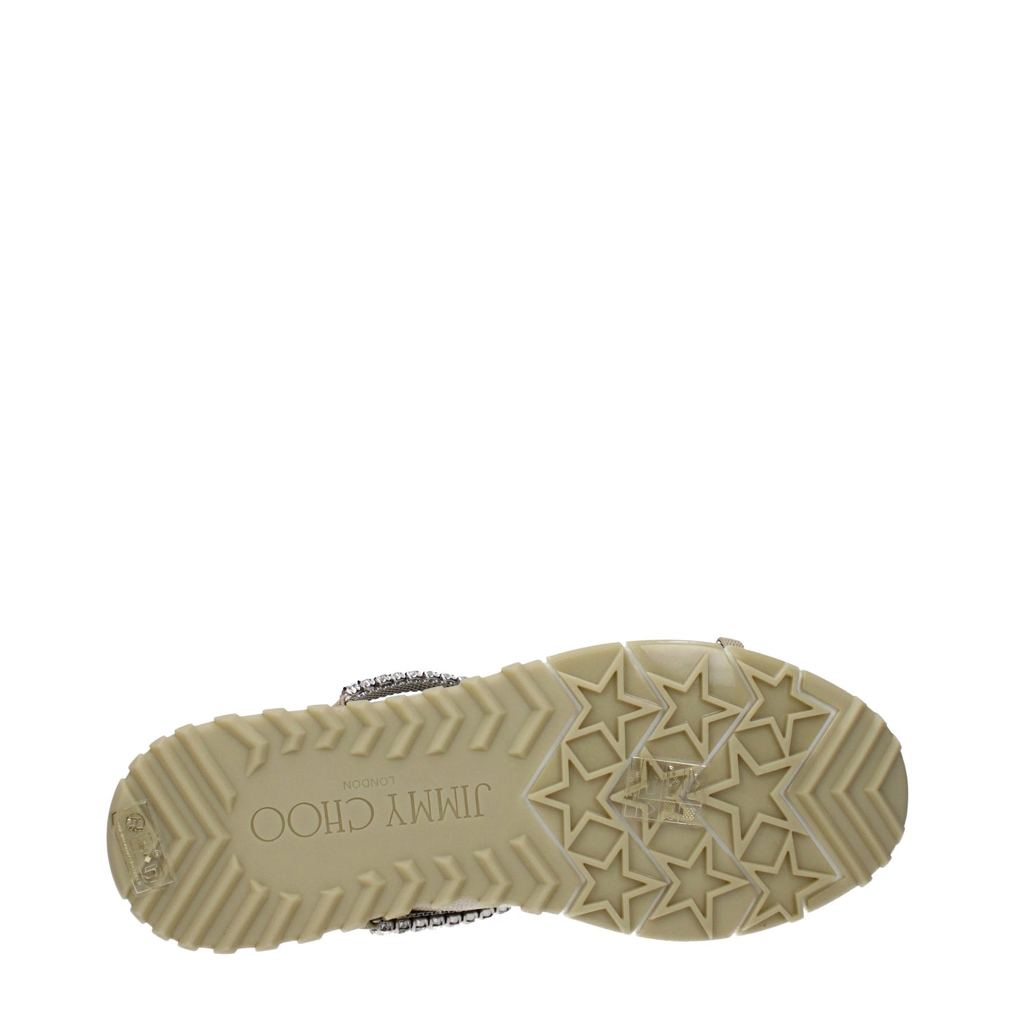 Jimmy Choo Beige Stoff-Slipper