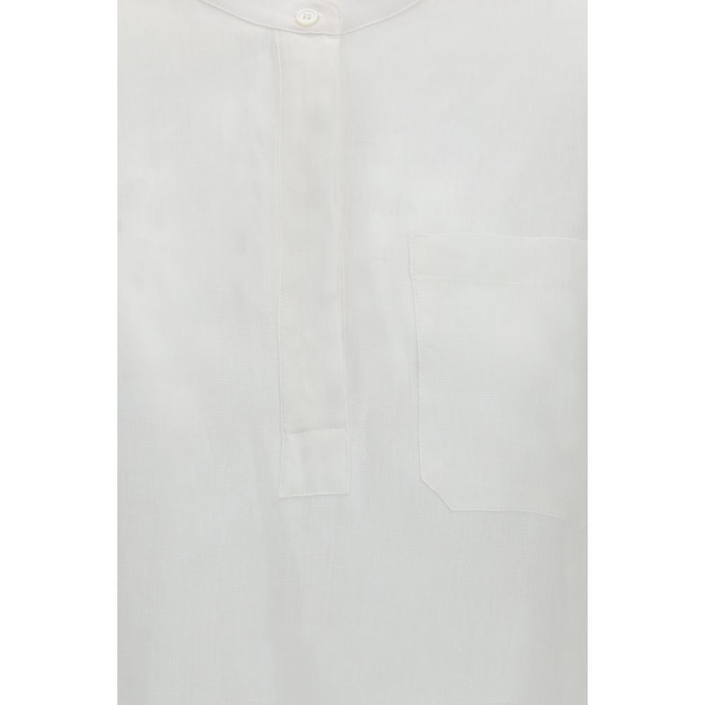 'S Max Mara Weißes Leinenhemd