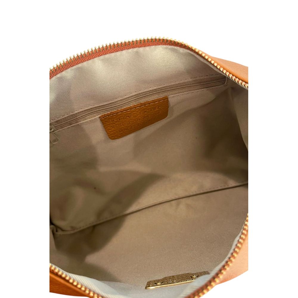Baldinini Trend Braune Clutch aus Rindsleder