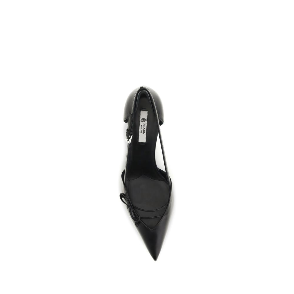 Prada Schwarze Pumps aus Ziegenleder mit hohem Absatz