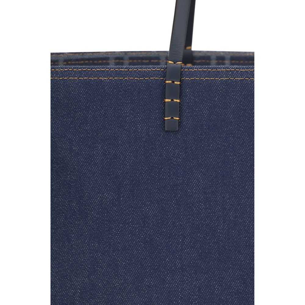 Fendi Blaue Baumwoll-Umhängetasche