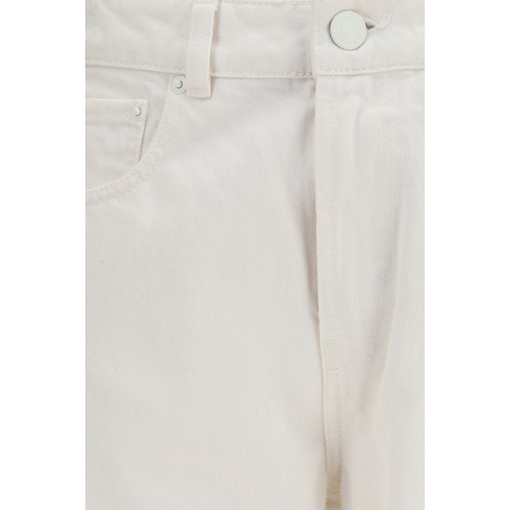 Ami Paris Weiße Baumwolljeans im geraden Schnitt