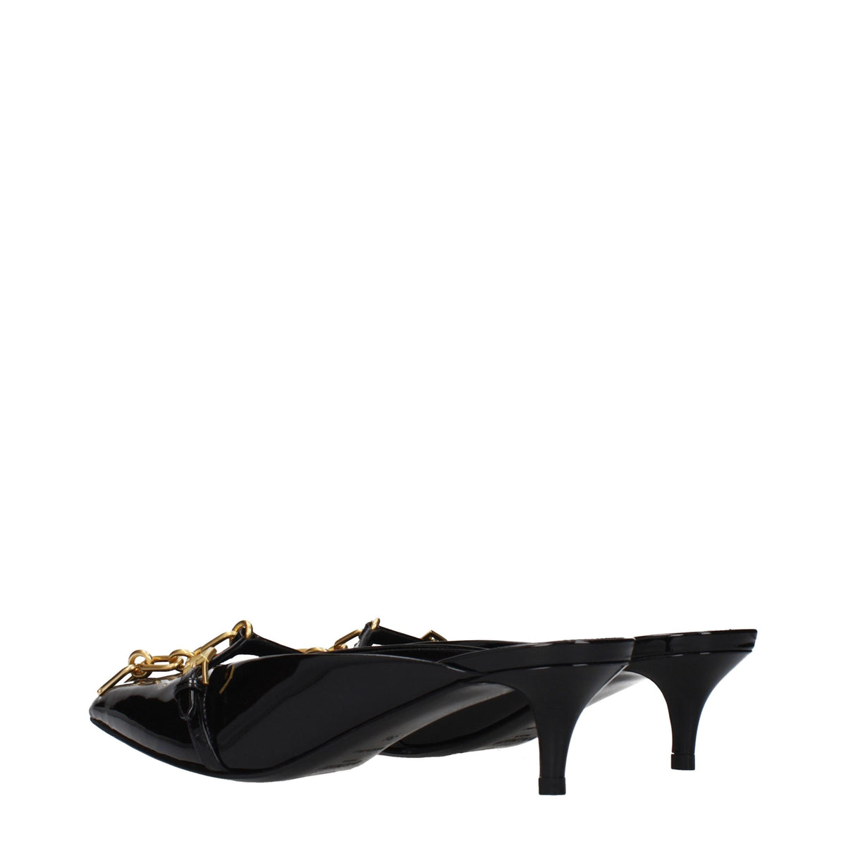 Balmain Schwarze Leder Plateau-Sandalen – Ansicht 4 | Arca Lucia