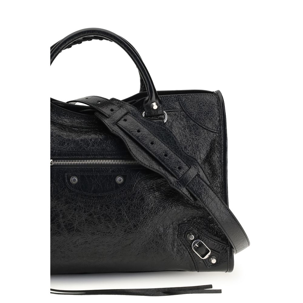 Balenciaga Le City Medium Black Lambskin Handbag