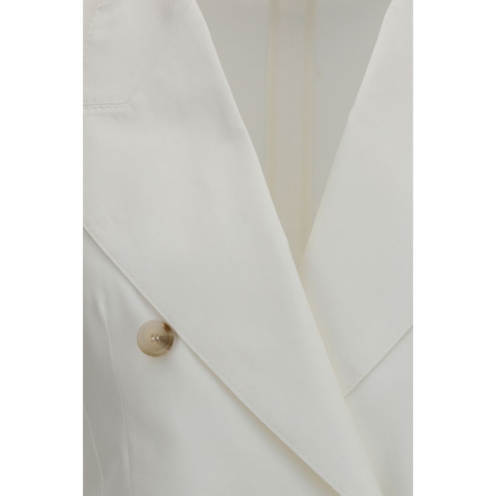 Dolce & Gabbana Blazer aus Baumwolle in Weiß