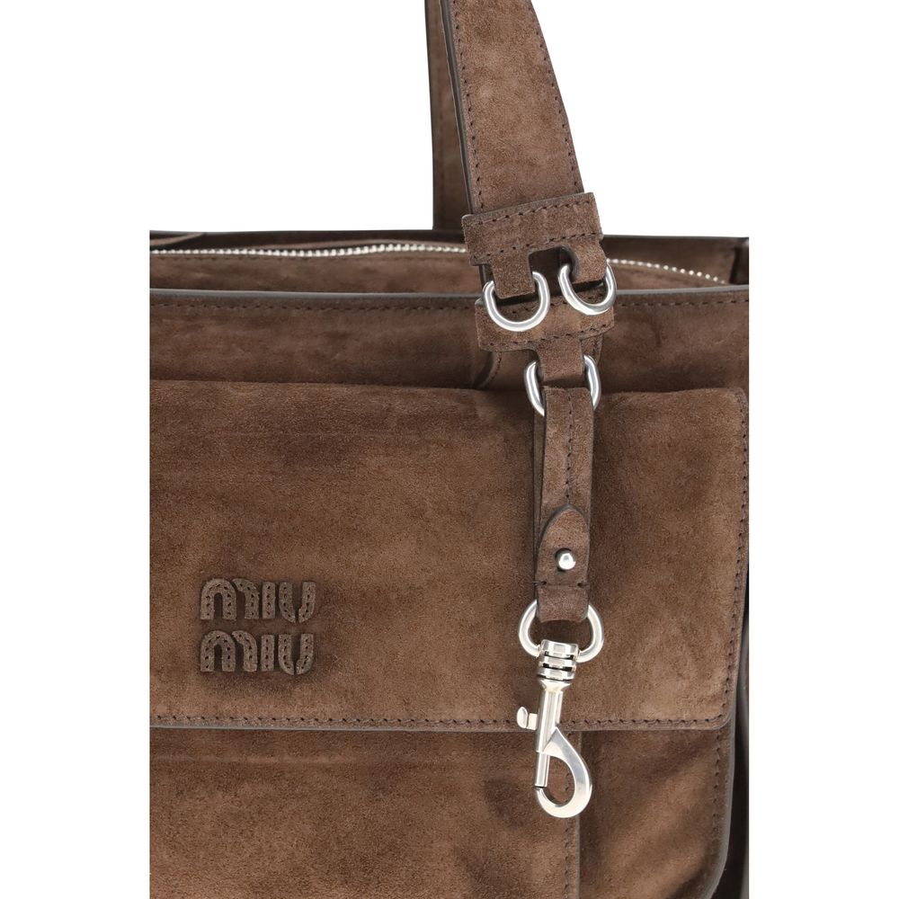 Miu Miu Braune Kalbsleder Bos Taurus Schultertasche