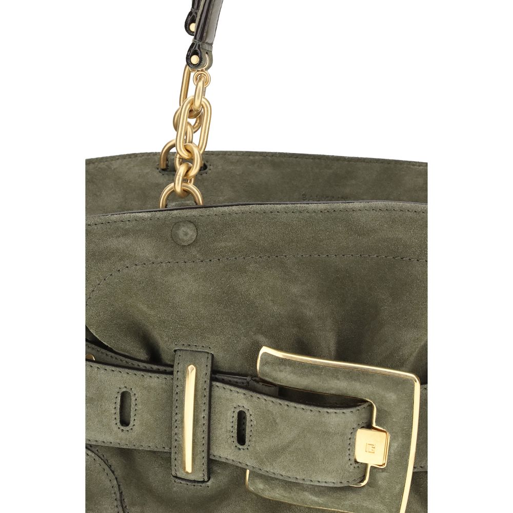 Balmain Schultertasche aus Kalbsleder Bos Taurus in Bicolor
