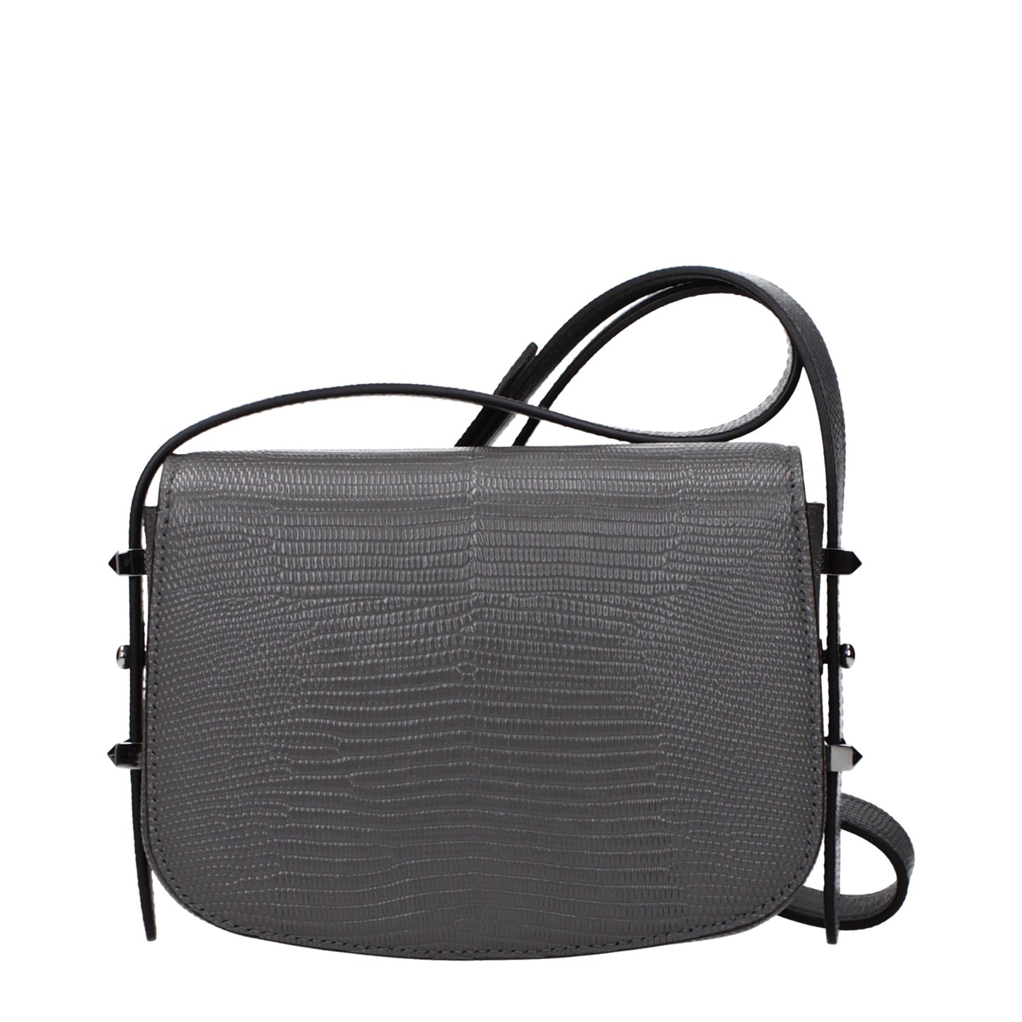 Jimmy Choo Graue Leder Schultertasche