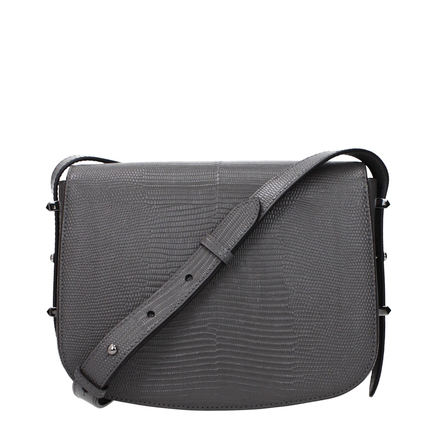 Jimmy Choo Graue Leder Umhängetasche