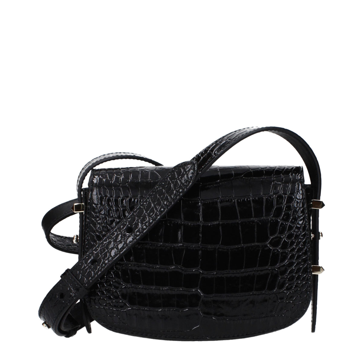 Jimmy Choo Schwarze Leder-Crossbody-Tasche – Produktansicht 3 | Arca Lucia