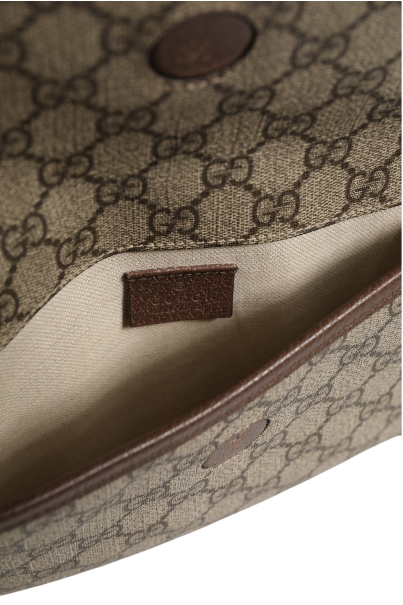 Gucci Supreme Monogram Neo Vintage Web Gürteltasche Braun
