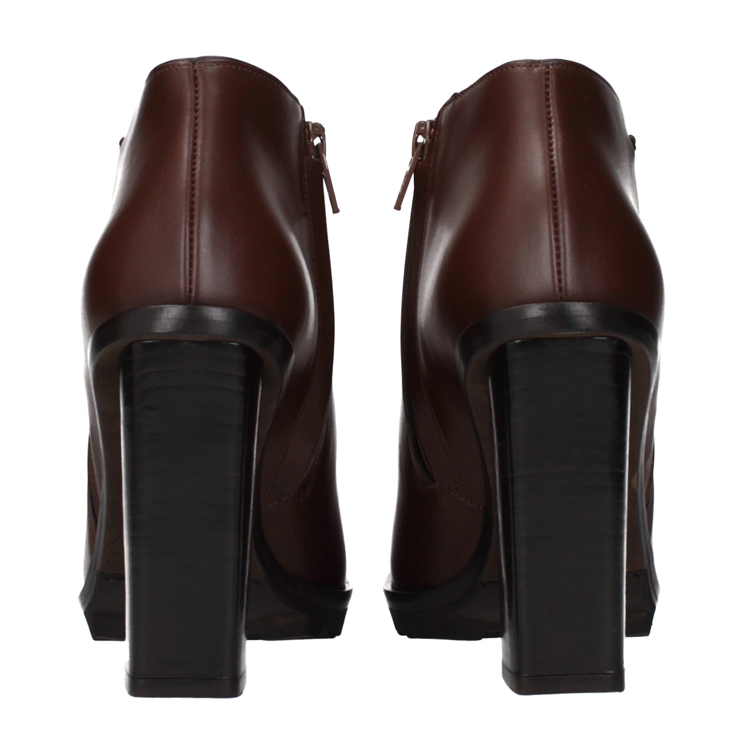 Max Mara Braune Lederstiefeletten