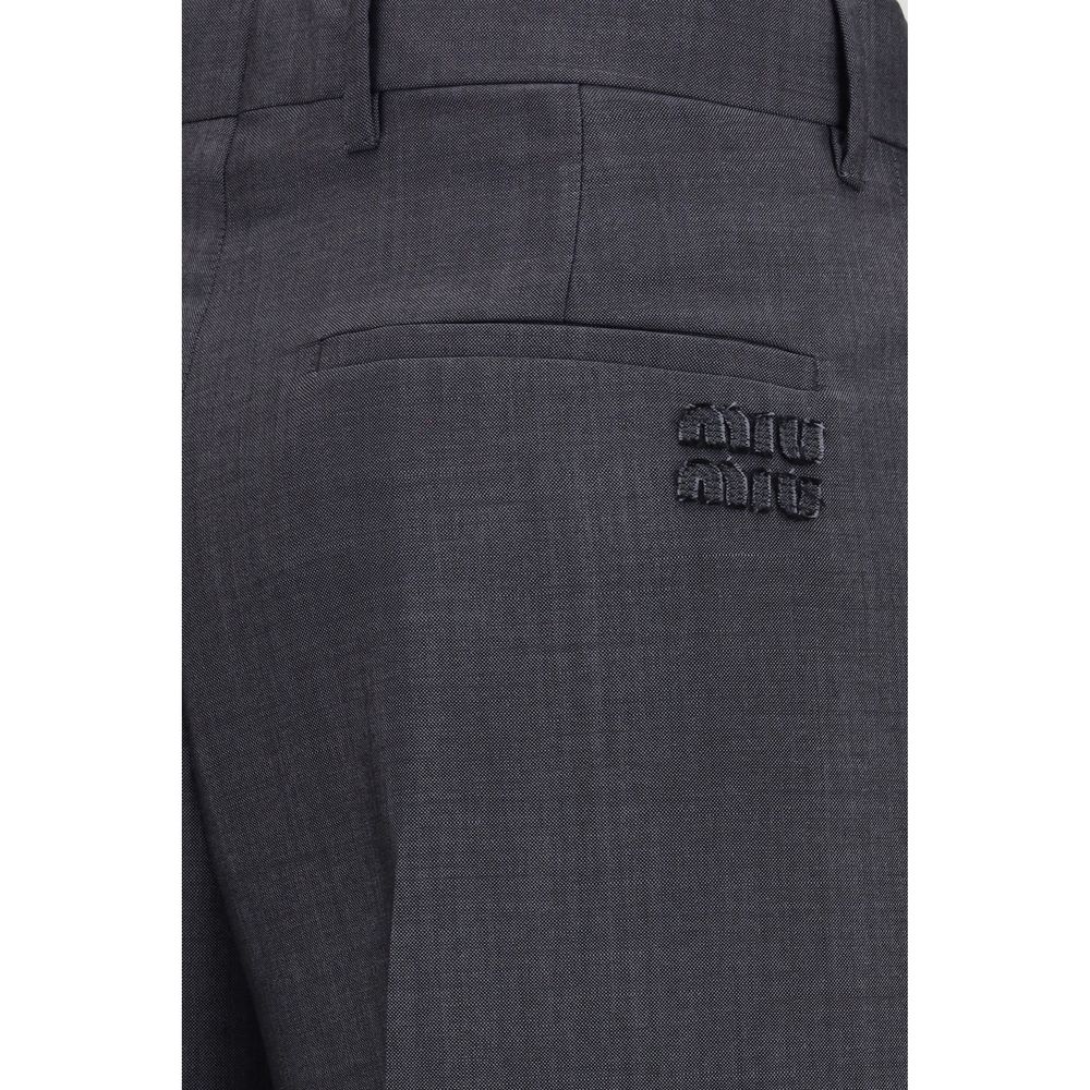 Miu Miu grigio pantaloni in lana e
