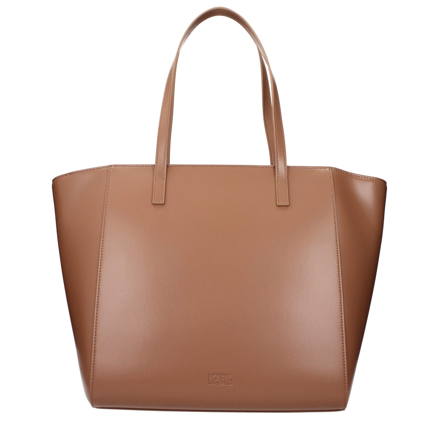 Karl Lagerfeld Schultertasche aus braunem Polyethylen