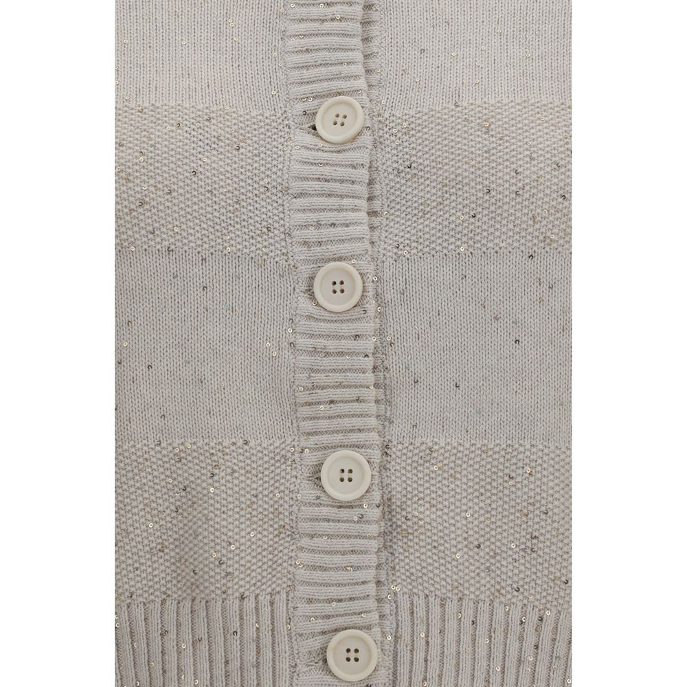 Brunello Cucinelli Beige Baumwoll-Sweatshirt