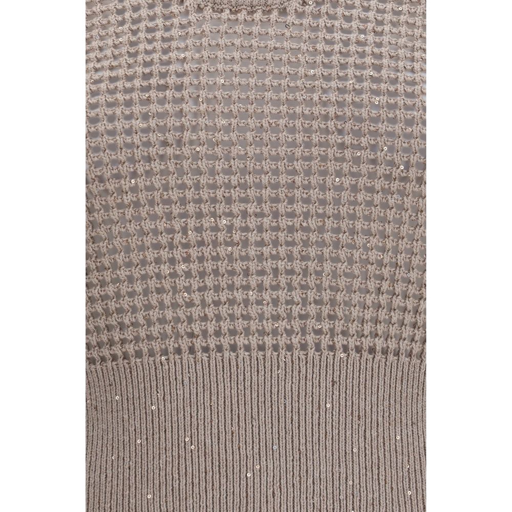 Brunello Cucinelli Beige Baumwoll-Tanktops