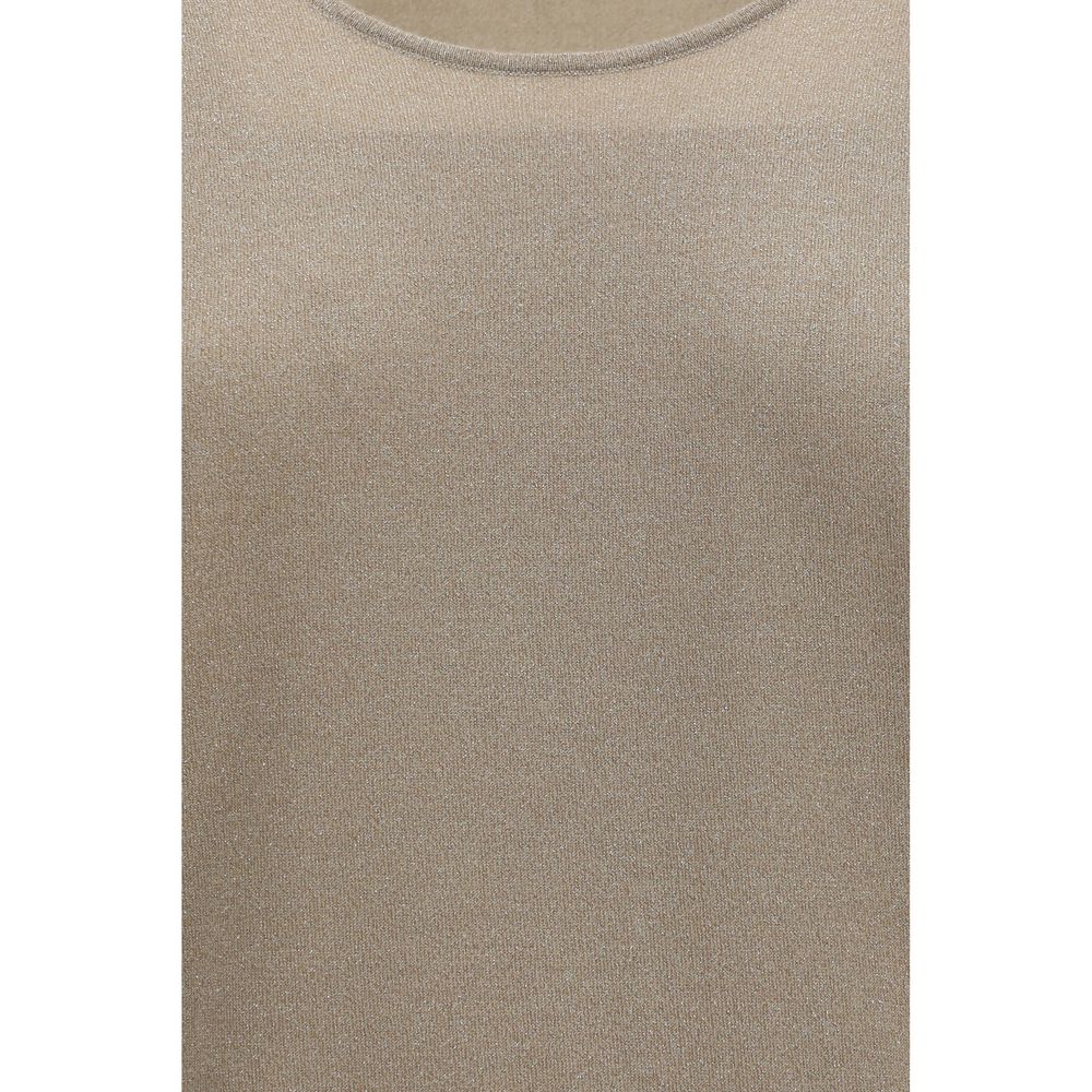 Brunello Cucinelli Beige Cashmere Sleeveless Tank Top