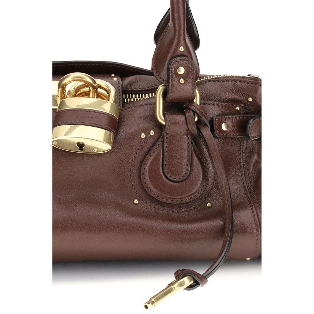 Chloé Schultertasche Bos Taurus aus bordeauxrotem Kalbsleder – Ansicht 4 | Arca Lucia