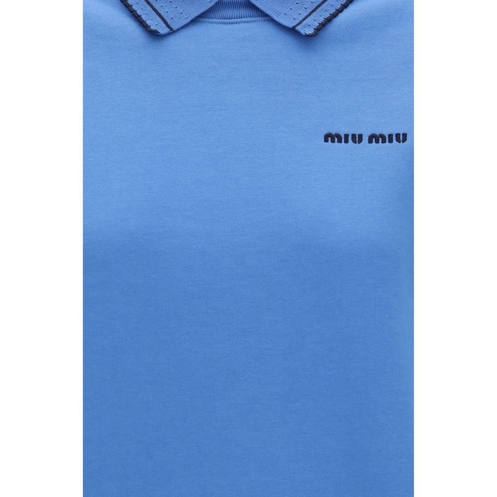 Miu Miu Blauer Baumwoll-Sweatshirt