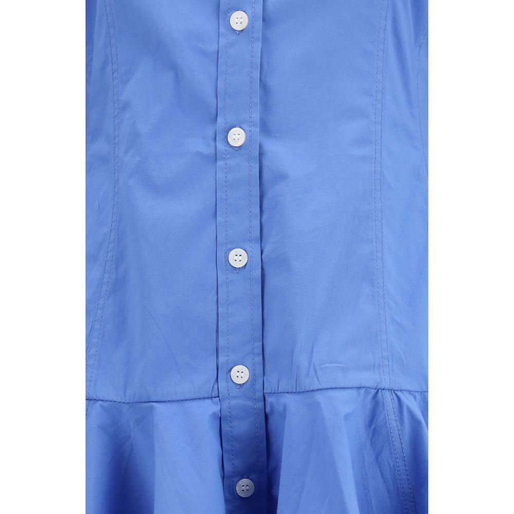Ganni Blaues Baumwoll-Freizeitkleid – Produktansicht 3 | Arca Lucia