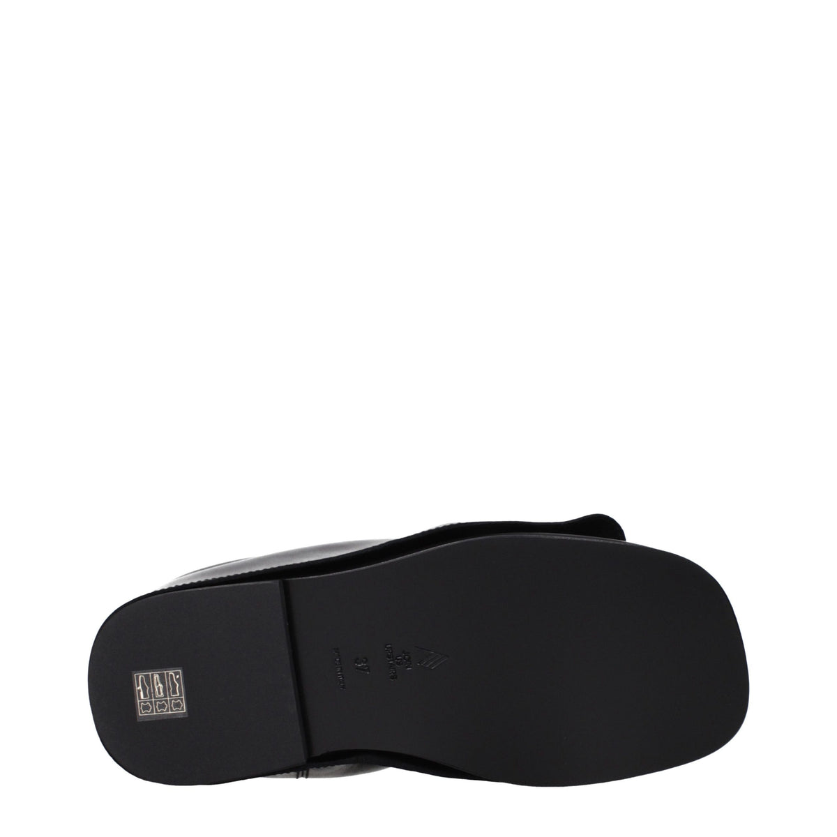 Pantofole in pelle nera The Attico