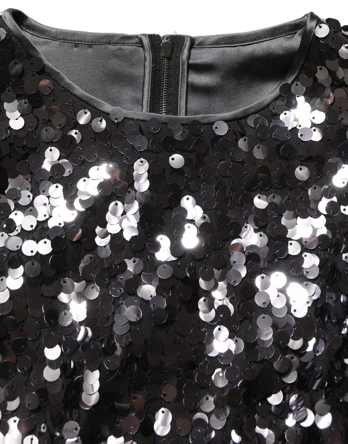 Dolce & Gabbana Schwarzes Pailletten-Crop-Top
