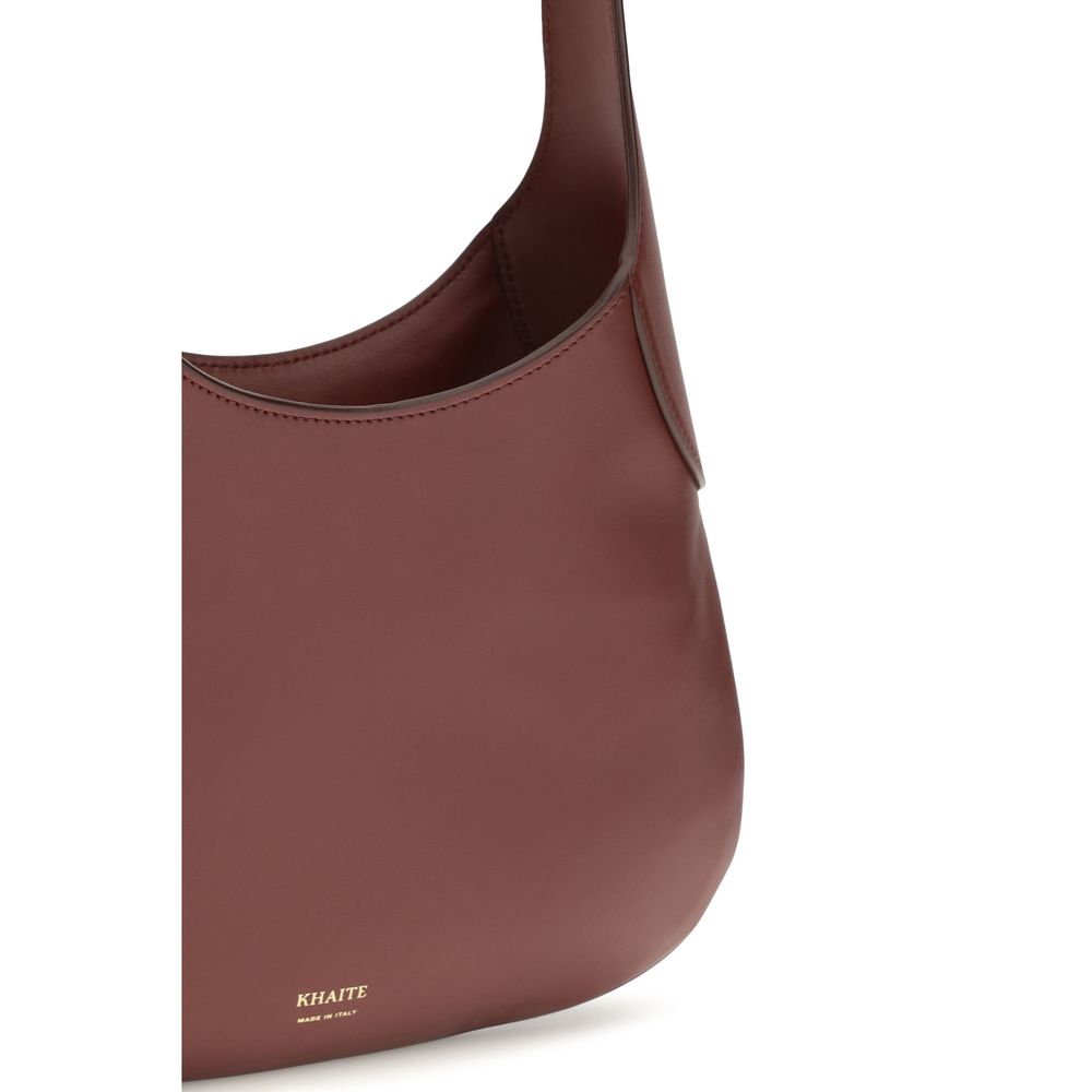 Khaite Joan Hobo Bordeauxrote Schultertasche aus Kalbsleder – Produktansicht 4 | Arca Lucia