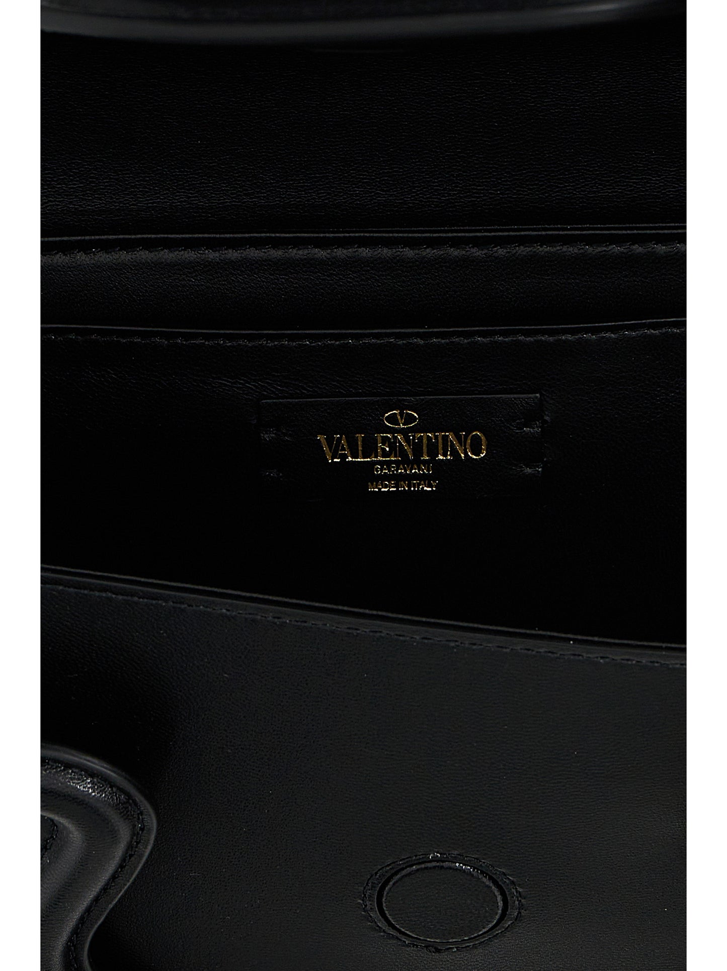 Valentino Garavani Schwarze Leder Umhängetasche